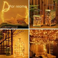Cadena De Luces Solares LED 1000 LEDs 100 Metros Para Exterior Navidad Fiesta De Año Nuevo Decoración De Jardín Con Batería Incluida - details 6