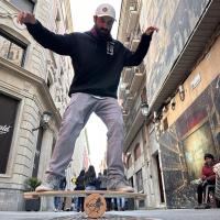 IBOARDS Sunset – Balance Board surf, madera PEFC, rodillo de corcho, estabilidad - details 2