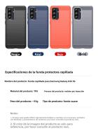 Funda Suave De TPU Con Fibra De Carbono Y Goma Para Samsung Galaxy A57 A56 A55 A37 A36 A35 A26 A25 A17 A16 A15 A07 A06 A05 A05S Anti-Scratch Y Anti-Huella - details 4
