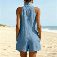 Traje De Baño Casual De Verano 2026 Para Mujer Estilo Vacacional Con Cuello En V Y Diseño De Hombros Colgantes Ropa De Polyester Tamaño Adecuado Para Edad Media - details 12