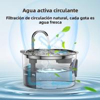 Fuente De Agua Para Gatos 3.2L/108oz Acero Inoxidable Dispensador Automático De Agua Para Mascotas Accesorios Para Gatos - details 0