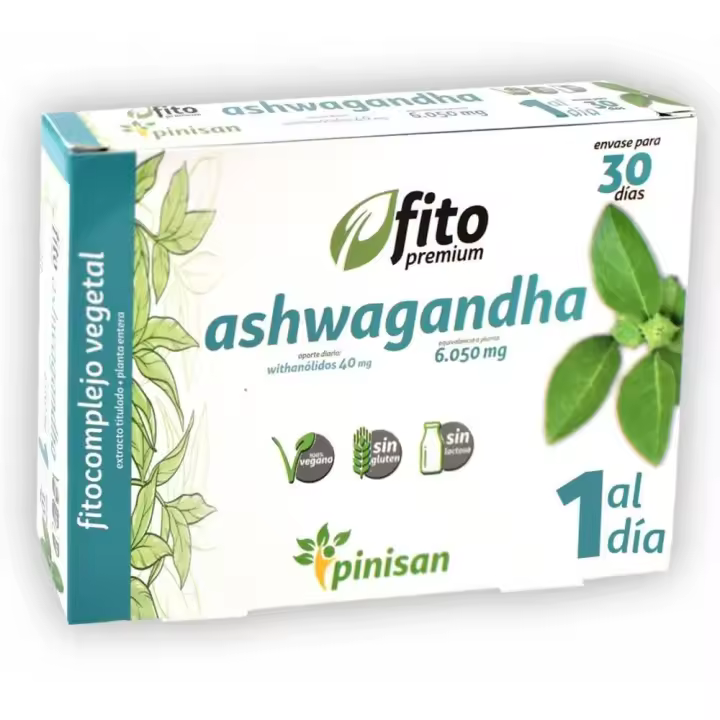 Fito Premium ASHWAGANDHA (Withania somnifera) 6.050mg 30Cápsulas de Pinisan - 1