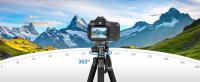 Trípode para cámara portátil de 56 pulgadas/142 cm, Cabezal Giratorio de Aluminio de 3 vías + Bolsa de Transporte para cámara DSLR (Color: D, tamaño: 47-142 cm) - details 2