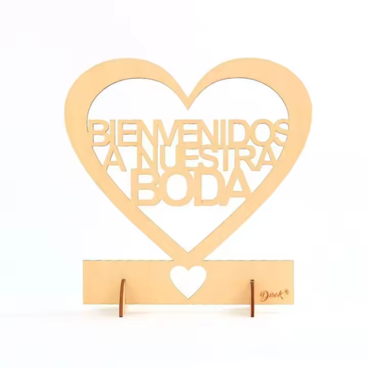 CARTEL MADERA BIENVENIDOS A NUESTRA BODA - Decoración decoraciones de bodas carteles - 1