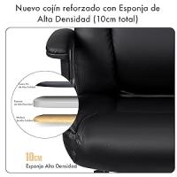 T-Lovendo Sillón de Piel Sintética Director o Silla de Oficina Acolchada Giratorio Elevable Reclinable. Alta Calidad de Materiales. - details 2