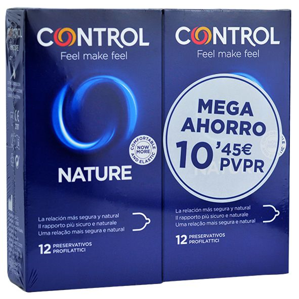 Control Nature Pack Megaprecio – 24 Preservativos con Forma Ergonómica para Máximo Confort y Placer Natural