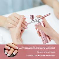 Kit De Aerógrafo Portátil 0.3mm Negro Acción Simple Mini Compresor De Aire Para Pastel Maquillaje Uñas Herramientas De Neblina De Fugas - details 6