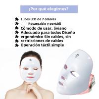 Máscara Facial LED De 7 Colores Terapia Fotónica Para Cuidado De La Piel Anti Acné Rejuvenecimiento Eliminación De Arrugas Máscara De Belleza Para El Rostro - details 14
