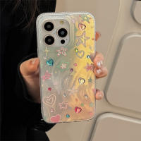 Funda De Teléfono Estrellada Y Corazón En Colores Coreano Para iPhone 17 Air 16 15 14 12 13 11 pro Max Con Cadena Resistente Al Choque Y Duro - details 3