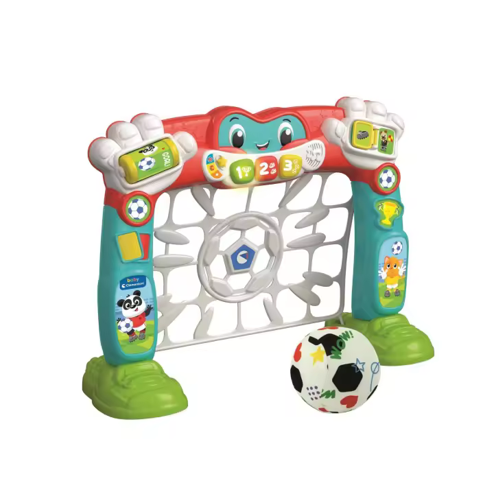Clementoni – Portería Interactiva Centro de Actividades – Aprende Letras, Números, Formas y Colores con Sensor Óptico – Ideal para Desarrollar Habilidades y Diversión – A partir de 18 Meses – 61430 - 1
