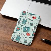Funda Protectora Para Tarjetas De Acceso Y Comida Moderna Rosa Con Herramientas De Médico Y Enfermera Estilo Clásico Unisex - details 8