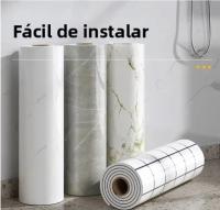 Papel Tapiz Autoadhesivo De 40cm Imitación Marmol Cerámica Espuma Gruesa Impermeable Antifouling Para Sala De Estar Decoración De Pared - details 2