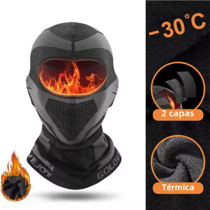 Máscara Facial De Motocicleta Balaclava Invierno Transpirable Protección Contra El Viento Y UV Para Ciclismo Y Esquí Con Capucha Casco Moto - 1