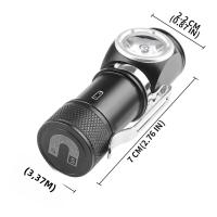 Linterna Frontal LED Tipo-C USB Con Clip Magnético Para Pesca Caza Y Camping Lámpara Torcha Con Fuente De Energía De Litio Ion Impermeable - details 4