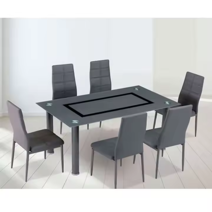 Conjunto de comedor Axiss mesa + 6 sillas gris - 1