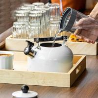 Hervidor De Agua Eléctrico De Acero Inoxidable 3L Para El Hogar Con Fondo Plano Y Silbato Para Té Y Café Fabricado En China - details 3