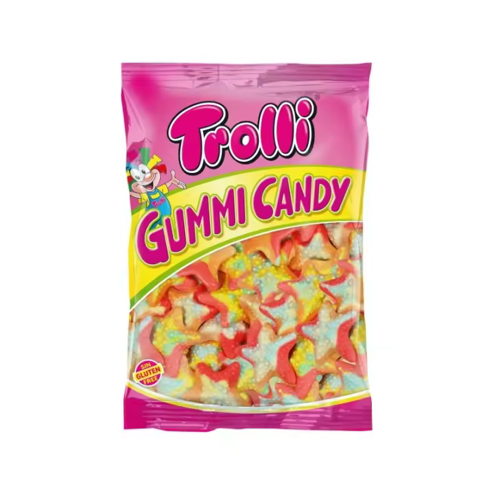 Trolli Estrellas de Mar Gominolas 1KG Bolsa Grande Sin Alérgenos - 1