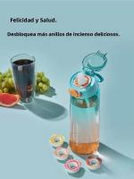 Botella De Agua Creativa Con Cuello Torcido De 900ml BPA Free Para Deportes Al Aire Libre Con Gradiente De Aromas Y 5 Sabores Random - details 4