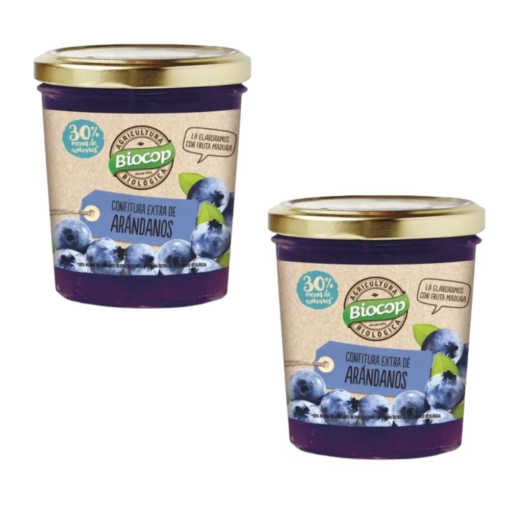 Confitura extra de arándanos Packs 2 Elaborada con fruta Ecológica Biocop