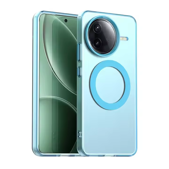 Funda Transparente De Colores Caramelo Para POCO F7Pro F7Ultra F6 X7 X6 pro M7Pro 5G Bumper Magnético Carga Inalámbrica Compatible Con Silicona Anti-Choque Anti-Resbaladizo - 1