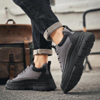 Zapatos De Trabajo Casual Invierno Para Hombre Botas De Cuero Con Pelo Cómodas Antideslizantes Altas Transpirables Con Plush - details 6