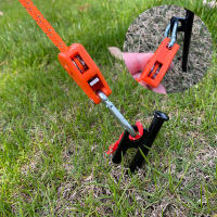 8Pcs 4m Cuerda De Camping Ajustable Con Engrosador De Cuerda Y Gancho Fijo Para Tienda De Campaña Accesorios Para Tents - details 4