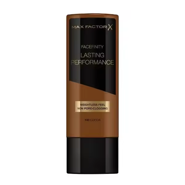 Base de maquillaje líquida de larga duración Max Factor Lasting Performance - 140 Cacao, 35 ml - 1
