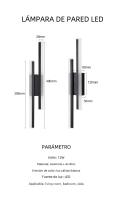Lámpara De Pared Moderna LED Nordic 12W Negra Con Sombrilla De Acrílico Iluminación Dual Para Cocina Comedor Dormitorio - details 1