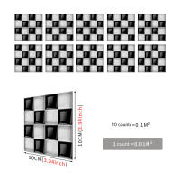 Papel Tapiz De Mosaico Impermeable Autoadhesivo 3D Para Cocina Baño Decoración Del Hogar Adhesivo De Pared PVC Clásico - details 19