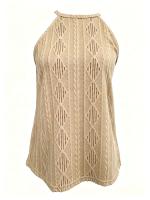 Chaleco De Verano Para Mujer Nuevo Jacquard Hueco Suéter Tejido Sin Mangas Moda Transpirable Casual Top Para Mujer - details 22