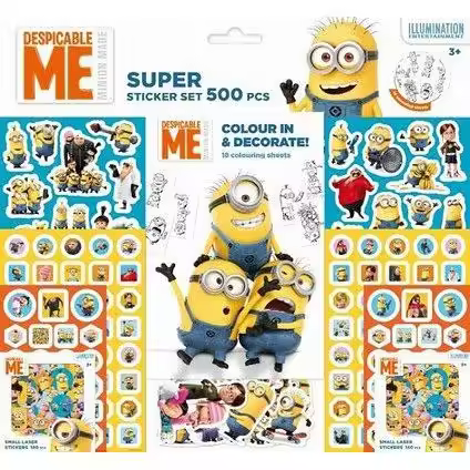 Libro MINIONS SUPER STICKERS SET 500 PEGATINAS Editorial BASE EDITORIAL - 1