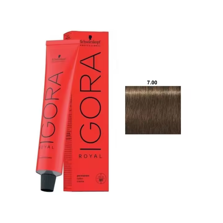 Tinte Igora Royal / Schwarzkopf - 7.00 Rubio Medio Natural Intenso - 1