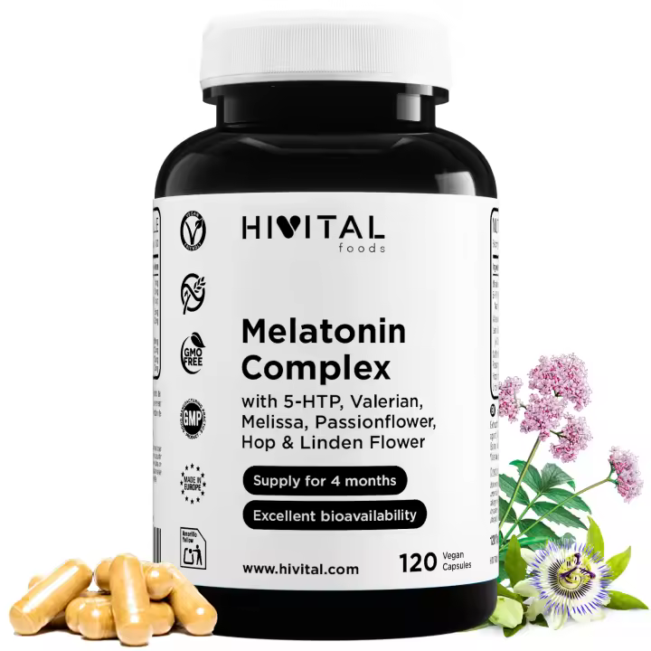 Melatonina Complex |120 cápsulas veganas. Hivital - 1