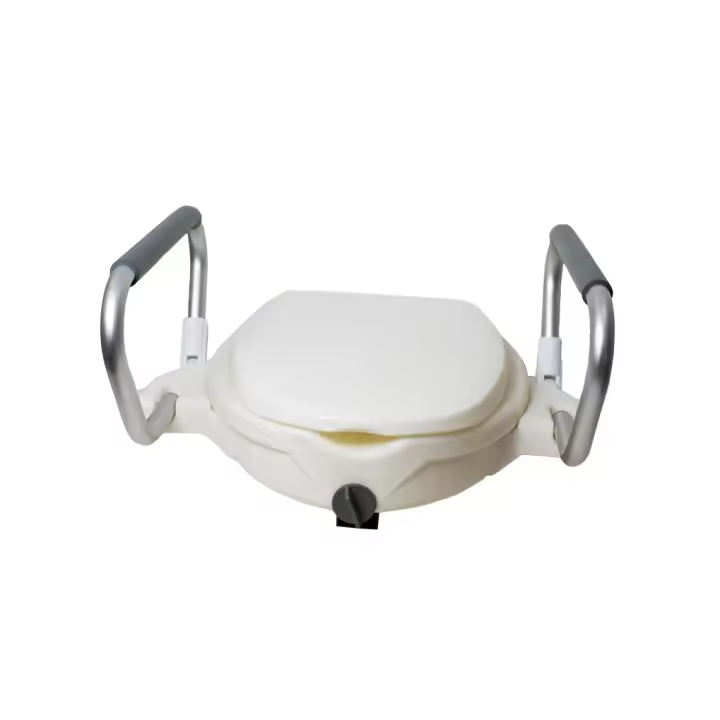 Sanitec Elevador de WC Adulto Con Tapa y Asas - Adaptador Universal - Altura 15 cm - 1
