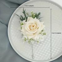 Set De Corsés Y Boutonnieres De Rosas Para Boda 1/6PCS Accesorios Florales Para Novia Llorona Novia Bridesmaid Hombre - details 2