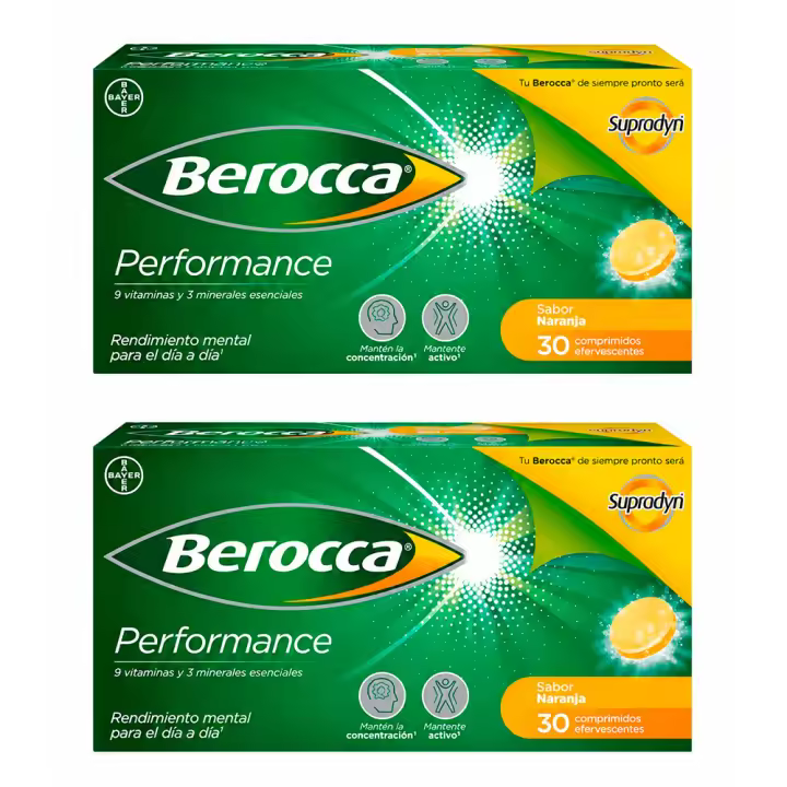 Berocca Performance Naranja 30 Comprimidos Efervescentes Duplo - 1