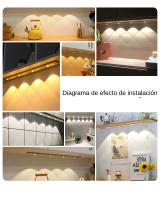 Luz Nocturna LED Con Sensor De Movimiento Ultra Delgada Inalámbrica Para Cocina Armario Dormitorio Iluminación Interior USB Para Refrigerador De Vino - details 2