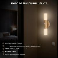 2PCS Luz Nocturna Sensor De Movimiento USB Recargable Madera 700mah LED Para Pared De Dormitorio Pasillo Escalera - details 3