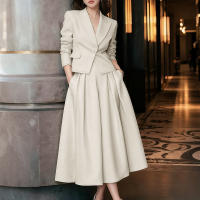 ZANZEA Traje De Mujer Elegante De Otoño 2025 Con Blazer De Manga Larga Y Vestido 2 Piezas Moda Trasero Elegante Oficina OL - details 3