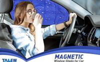 Paquete de 4 parasoles magnéticos para ventana de coche, parasol para Bebe, Protección UV para ventana y trasera de coche y Carro, cubierta de Vidrio para privacidad (Negro) - details 0