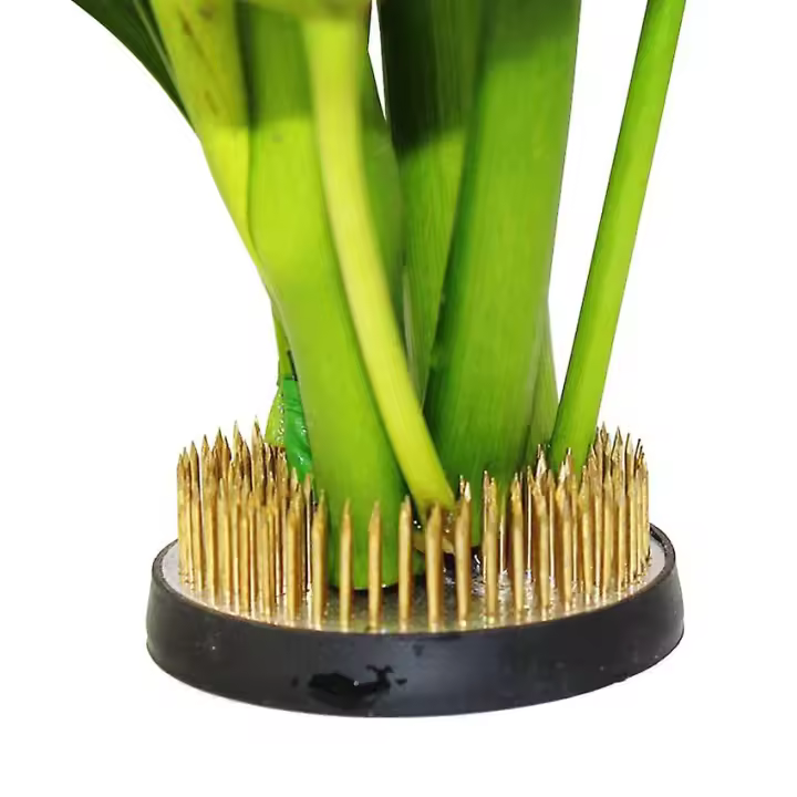 Porta Flores Redondo/Porta Flores con base de Goma-Decoración floral - Negro - 1