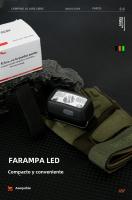 Linterna Frontal LED Recargable Mini Con Sensor Torch De Mano Para Camping Y Búsquedas Luz De Cabecera Potente Y USB - details 9