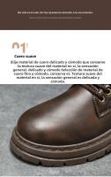 Botas De Hombre Cuatras Estaciones Suela Suave Antideslizante Casual Botas De Trabajo Al Aire Libre Botas Clásicas Joker Juventud De Cuero - details 3