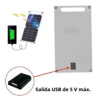 Panel Solar USB 5V 10W Portátil Impermeable Para Camping Y Senderismo Cargador De Batería Móvil De Silicio Monocrómico - details 4