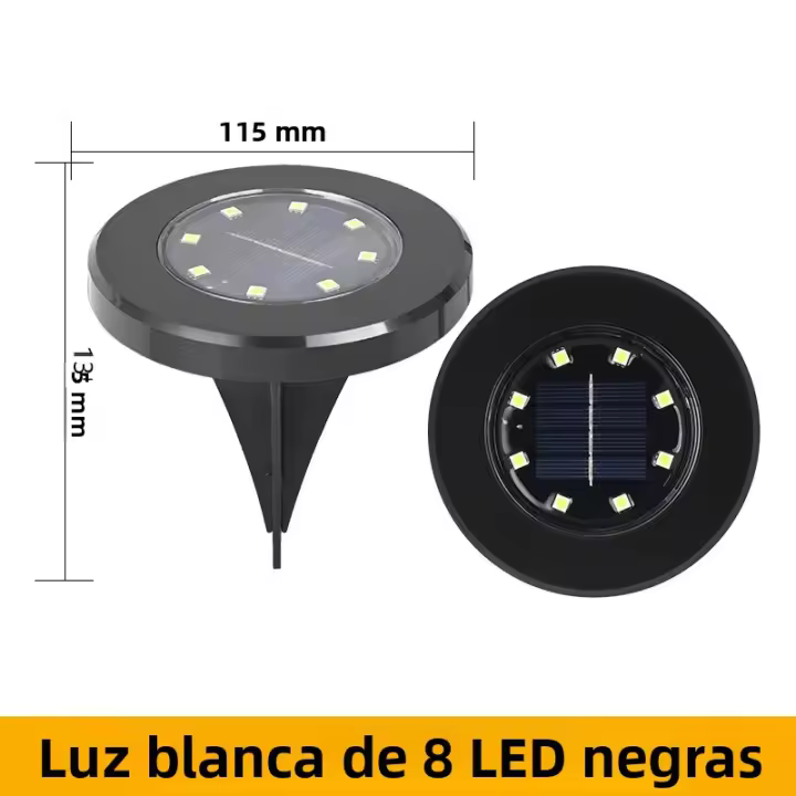 Lámpara Subterránea Solar LED Para Jardín Exterior Iluminación De Paisaje Infiel Resistente Al Agua Para Visto Noche - 1