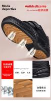 Zapatillas De Deporte Casuales Para Hombre Cuero Ajustable Con Hebilla Y Cierre Blanco Zapatillas Deportivas Masculinas Tenis - details 9