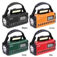 Radio De Emergencia Portátil 10000mAh Con Solar Y Manivela LED Flashlight Power Bank Recargable AM FM NOAA Weather Radio Cargador USB - details 6