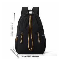 Mochila De Cordón Resistente Al Agua De Nylon Oxford Para Actividades Al Aire Libre Con Varios Bolsillos Adecuada Para Aventuras - details 5