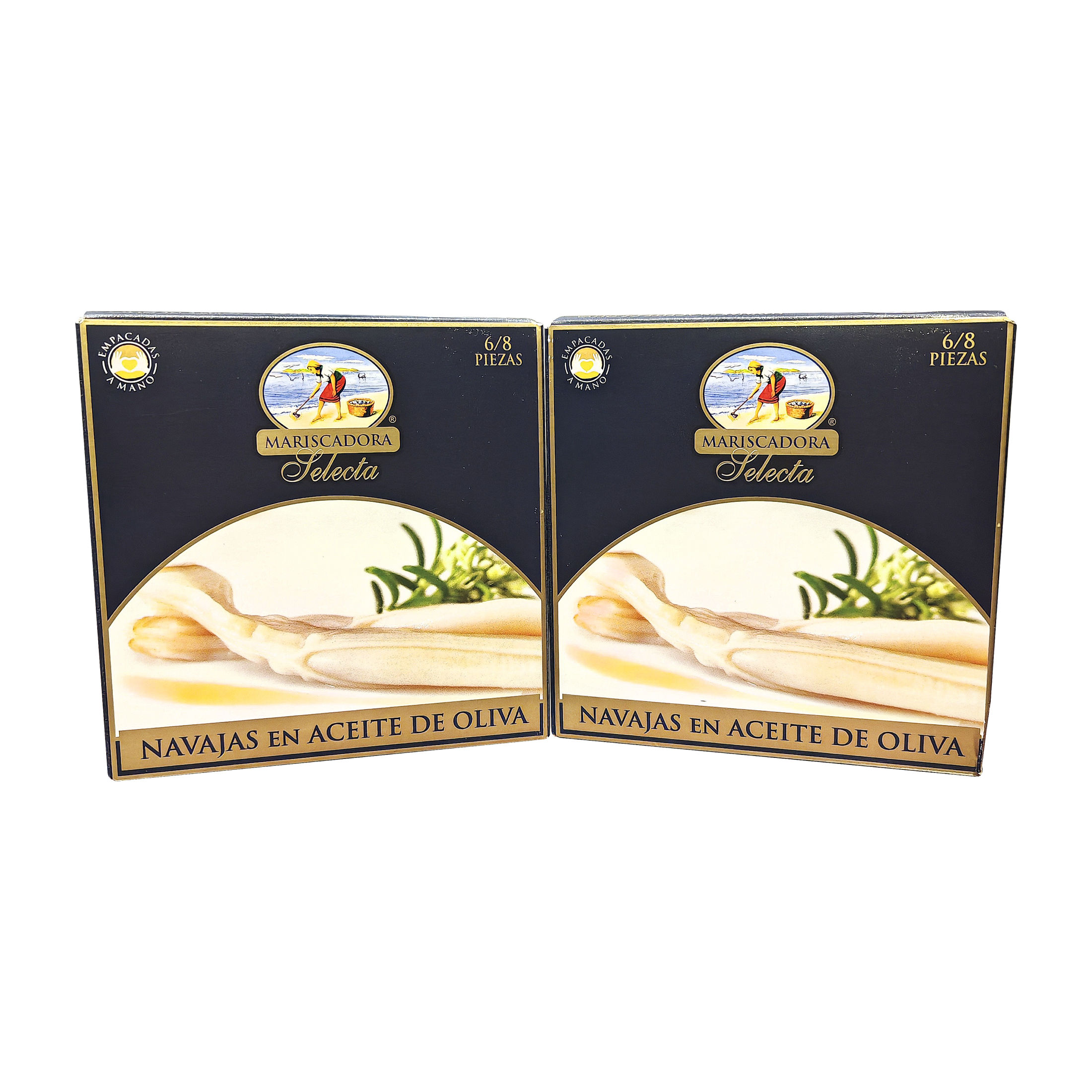 Navajas en aceite de oliva pack 2 unidades. Mariscadora