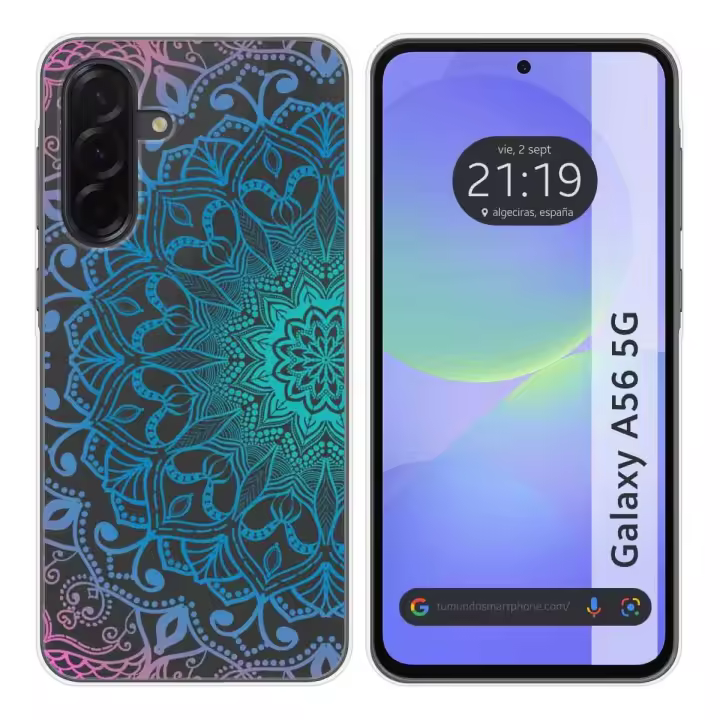 Funda Silicona Transparente para Samsung Galaxy A56 5G diseño Mandala Dibujos - 1